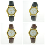 HAIDA Men's Automatic Mechanical Watch White Dial Titanium Leather Strap NOS