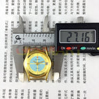 TAISHAN 26mm lady watch with gold case, manual mechanical movement, 19 jewels, and single calendar display.