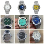 Men's Nautilus Style Automatic Watch Steel Case Bracelet NH35A