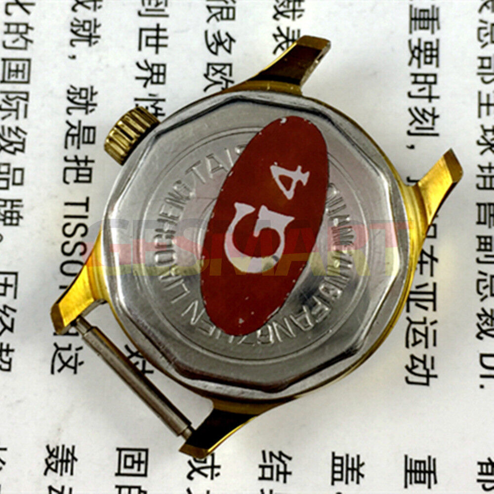 Golden 26mm TAISHAN Lady Watch with manual mechanical movement and 19 jewels, elegant design from Liaocheng, China.