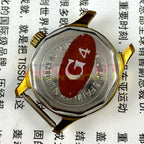 Golden 26mm TAISHAN Lady Watch with manual mechanical movement and 19 jewels, elegant design from Liaocheng, China.