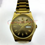 Shanghai Factory dark brown dial manual mechanical watch with double calendar, classic design for everyday wear