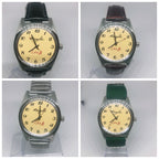 People's Daily 7120 Manual Wind Watch 19 Jewels Steel Arabic Dial Vintage