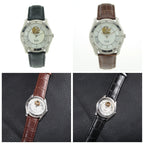 HAIDA Men's Automatic Skeleton Mechanical Watch Exhibition Back Silver NOS