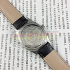 Shanghai Factory 38mm manual mechanical watch with white dial, three hands, 19 jewels, classic style.
