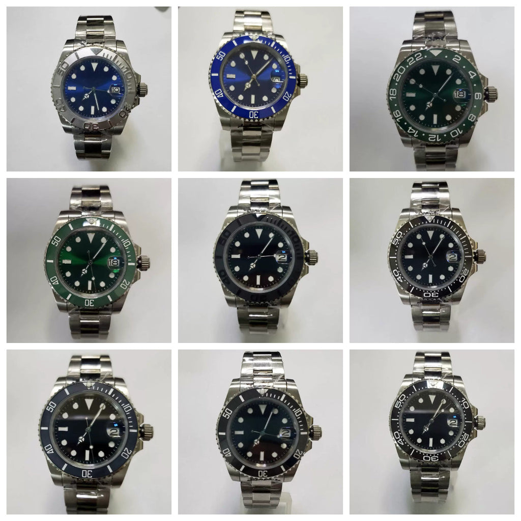 Men's 40mm Mechanical Watch Sapphire Crystal 316L Steel Case NH35 Movement