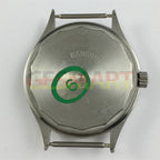 37mm Shanghai watch with golden nail markers and dial, round case, manual mechanical movement by Shanghai brand.