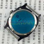 Black square 32mm manual mechanical watch with 17 jewels, diamond accents by Shanghai Made.