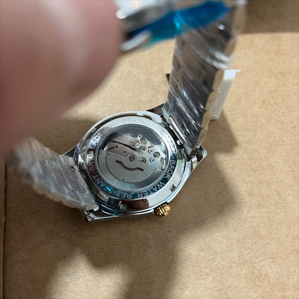 Men's Automatic Mechanical Watch Solid Steel Bracelet NOS Clearance Sale