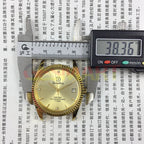 Chinese Qionghua men's manual mechanical watch featuring 17 jewels, golden dial, and single calendar display for classic style.