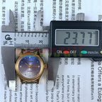 HAIDA 23mm manual watch with golden nail markers, 17 jewels, gradient blue dial for elegant style.