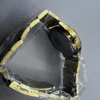 33mm Shanghai Golden Nail watch with manual mechanical movement and square gold case, 17 jewels detail.