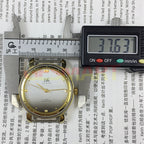 Shanghai Factory manual mechanical watch with gold nail markers and gradient grey dial, perfect for refined style and precision timekeeping.