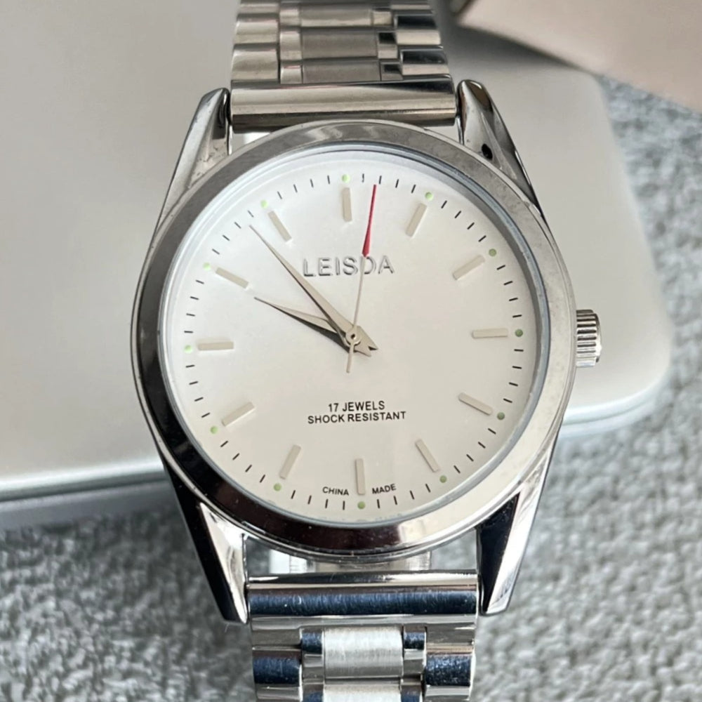 LEISDA 7120 Manual Wind Mechanical Men's Watch Classic Minimalist Vintage NOS