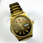 Shanghai Factory dark brown dial manual mechanical watch with double calendar, classic style for elegant everyday wear