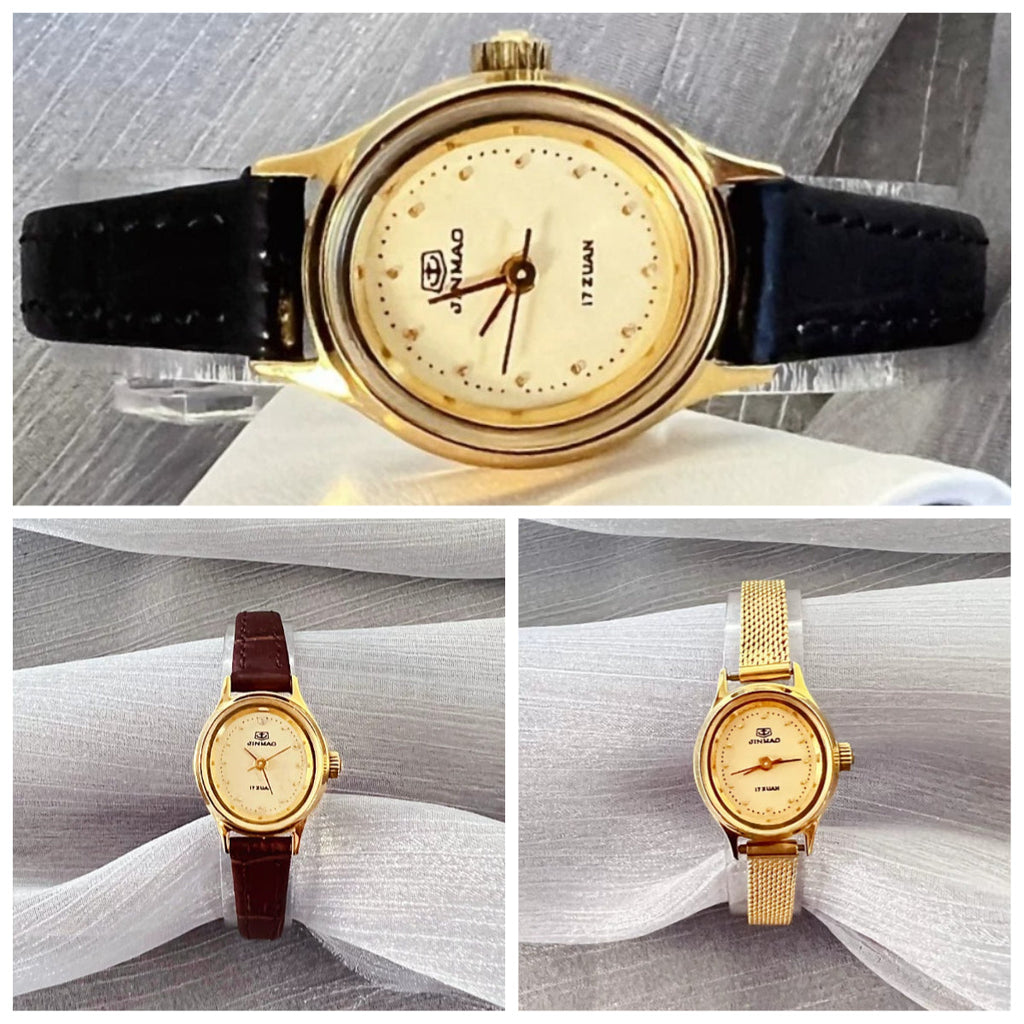 Golden Anchor Ladies Manual Wind Mechanical Watch Vintage 90s Student NOS