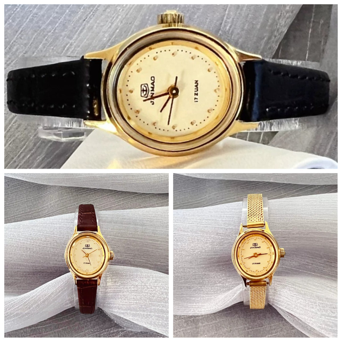 Golden Anchor Ladies Manual Wind Mechanical Watch Vintage 90s Student NOS
