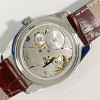 Shanghai Men's Manual Wind Watch Steel Bracelet Large Numeral Dial NOS