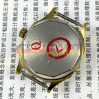 Shanghai Manual Mechanical Watch featuring golden indices, light brown dial, and stylish octagonal stainless steel case.
