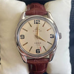 Shanghai Men's Manual Wind Watch Steel Bracelet Large Numeral Dial NOS
